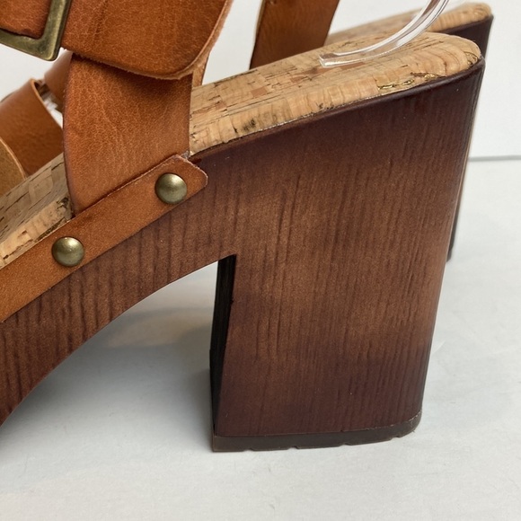 Korks Whitney Platform Sandals Sz 10 Fisherman Studded Heeled Boho Vacation - Picture 8 of 16